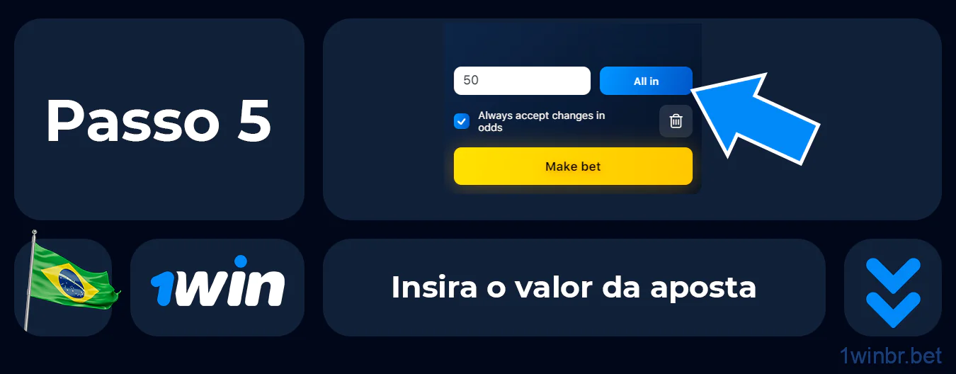 Insira o valor da aposta – 1Win Brasil